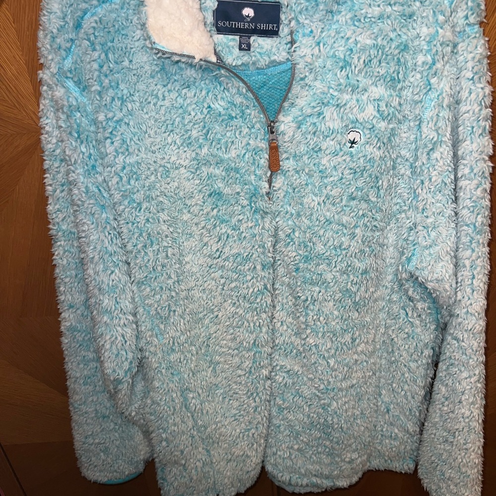 The Southern Shirt Company Light Blue Teddy Jacket